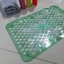 Imagem de Kit 2 Tapetes Antiderrapantes de Banheiro Material Plástico Seguro Com Ventosas Firmes Não Escorrega