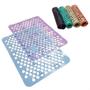 Imagem de Kit 2 Tapetes Antiderrapantes de Banheiro Tom Pastel Material Plástico Seguro Com Ventosas Firmes Não Escorrega