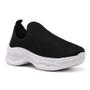 Imagem de Kit 2 Tênis Chunky Feminino Slip On Liso Moda Confortável