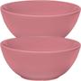 Imagem de Kit 2 Tigela Rosa Color Sobremesa Salada Bowl Pequena 600ml