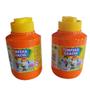 Imagem de Kit 2 Tinta Tempera Guache Escolar Laranja 250ml Acrilex