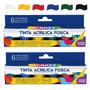 Imagem de Kit 2 tintas acrilica fosca conjunto com 6