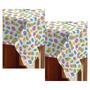 Imagem de Kit 2 toalhas de mesa teka basic retangular 8 lugares 140 x 250 cm