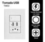 Imagem de Kit 2 Tomada Interruptor Parede 2 Usb Carregador Tm02