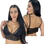 Imagem de Kit 2 Top Cropped De Renda Feminino Alças Ajustáveis Rendado Sutiã Blogueira Lingerie Sem Bojo