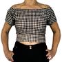 Imagem de Kit 2 Tops Ciganinha Ombro a Ombro Elástico Barra Estampas Sortidas Viscolycra Pp ao Plus Size