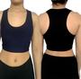 Imagem de Kit 2 Tops Femininos Regata Justos Lisos Cores Sortidas Suplex Pp ao Plus Size