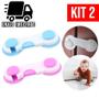 Imagem de Kit 2 Trava Gaveta Armário Porta Guarda Roupa para Segurança Protetor Proteção Infantil Bebe