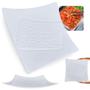 Imagem de Kit 2 Travessas 30,5cm Ilustrada Quadrada + Travessa Salada 46cm Oval Curva para Restaurante Profissional Bestfer