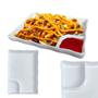 Imagem de Kit 2 Travessas 30x15 Cm + 2 Pratos com Divisoria + 2 Pratos 27x12 Cm Bestfer