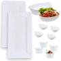 Imagem de Kit 2 Travessas 44,5 Cm + 2 Tigelas 800 Ml + 4 Tigelas Ramequim 150 Ml + 4 Molheiras 150 Ml Melamina Bestfer