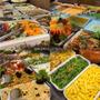 Imagem de Kit 2 Travessas 44,5 Cm + Travessa 40 Cm Retangulares + 4 Molheiras em Melamina Premium para Buffet Bestfer