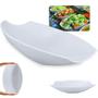 Imagem de Kit 2 Travessas para Buffet Salada 41cm Oval Curva Funda + Travessa Retangular 56 Cm Melamina para Restaurante  Bestfer 