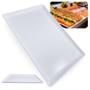 Imagem de Kit 2 Travessas para Buffet Uma de 35 Cm e Uma de 24,8 Cm em Melamina Branca para Sushi Comida Japonesa Bestfer