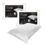 Imagem de Kit 2 Travesseiro Antistress Peletizado Nasa Fibra Toque Macio e Lavável Fios Carbono Sono 50x70cm