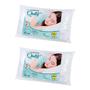 Imagem de Kit 2 Travesseiros 50x70cm Quality Fibra Super Soft Siliconada e Poliéster Antialérgico Branco - Cel