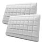 Imagem de Kit 2 Travesseiros Espuma Corte Tridimensional + Capa Malha 100% Algodão Lavável