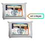 Imagem de Kit 2 Travesseiros Espuma Nasa Viscoelástico Marcbrayn - Extra Alto 18cm - Com Capa C/ Zíper Tecido Plush Maior Conforto