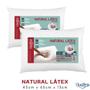 Imagem de Kit 2 Travesseiros Natural Látex 45x65cm Laváveis C/ Capa Removível - Duoflex