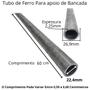 Imagem de Kit 2 Tubo Galvanizado 3/4 X 60cm Suporte De Pia Bancada + Massa Ibere Branca