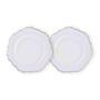 Imagem de Kit 2 Un Sousplat Branco Com Prateado 33Cm Rafimex