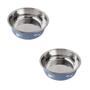 Imagem de Kit 2 uni comedouro / bebedouro de inox com pe antiderrapante 500ml