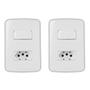 Imagem de Kit 2 Uni - MG B3 Conj 2P+T 10A + 1 Int Paralelo 10A Branco