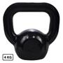 Imagem de Kit 2 Unidades de Kettlebells Emborrachados Preto Par de 4Kg