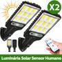 Imagem de KIT 2 unidades Lumimária Solar com Sensor de Movimento À Prova DÁgua para Jardins, Quintal, Fazendas