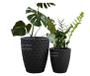 Imagem de Kit 2 Vaso De Planta Polietileno Jardim Varanda Modernon1+n2  Preto