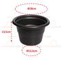 Imagem de Kit 2 Vaso Redondo Pequeno Planta Flor Jardim Plástico Preto