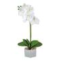 Imagem de Kit 2 Vasos de Flor Arranjo Orquídea Artificial Planta Realista Decorativa