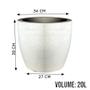 Imagem de  Kit 2 Vasos de Planta Jateado Cone - 6L e 20L, Polietileno Resistente para Externo com Proteção UV