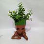 Imagem de Kit 2 vasos GROOT com planta artificial.  Vaso GROOT decorativo com plantas artificiais enfeite.