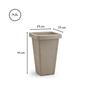 Imagem de Kit 2 Vasos Quadrado Grande 19,5L Resistente Horta Jardim Plantas Ervas Flores