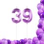 Imagem de Kit 2 Velas Aniversario Numero Roxa Design Idades Diversas