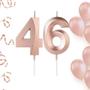 Imagem de Kit 2 Velas De Aniversario Numero Rose Gold Idades Diversas