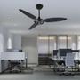 Imagem de Kit 2 Ventiladores de Teto Preto Aço Tratado 3 Pas 127v com Chave de Controle de Velocidade Ventisol