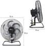 Imagem de Kit 2 Ventiladores Mesa Chão 50cm 220V 200W Industrial Turbo Turbão 6 Pás Vitalex OM50FP220 Preto