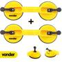 Imagem de Kit 2 Ventosas Dupla 110mm Para Vidros, Mármores, Pisos - Vonder