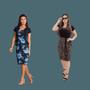 Imagem de Kit 2 Vestido Moda Plus Size Midi Florido Lindo Eventos Executivo Luxo Qualidaded Moderno Festa Importado