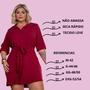 Imagem de Kit 2 Vestidos Chemises Moda Grande Dunas Manga 3/4 Social Evangelica Gola Soltinho Tam 42 até 54