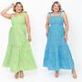 Imagem de Kit 2 Vestidos Longos Plus Size Versátil Casual Com Alça Multiuso