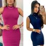 Imagem de kit 2 vestidos midi canelado cores variadas