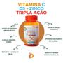 Imagem de Kit 2 Vitamina C + D3 + Zinco(Tripla Ação) 60 Cápsulas 650Mg