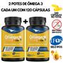 Imagem de Kit 2 Vitaminas Ômega 3 1800mg EPA e DHA 120 cápsulas Suplemento Alimentar selo IFOS Original