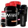 Imagem de Kit 2 Whey Protein Waxy Bio Colagen Ii Morango Cappuccino