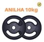 Imagem de Kit 2 X Anilhas Super Premium De 10Kg Ferro Pintada