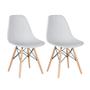 Imagem de KIT - 2 x cadeiras Charles Eames Eiffel DSW - Base de madeira clara