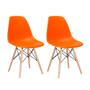 Imagem de KIT - 2 x cadeiras Charles Eames Eiffel DSW - Base de madeira clara